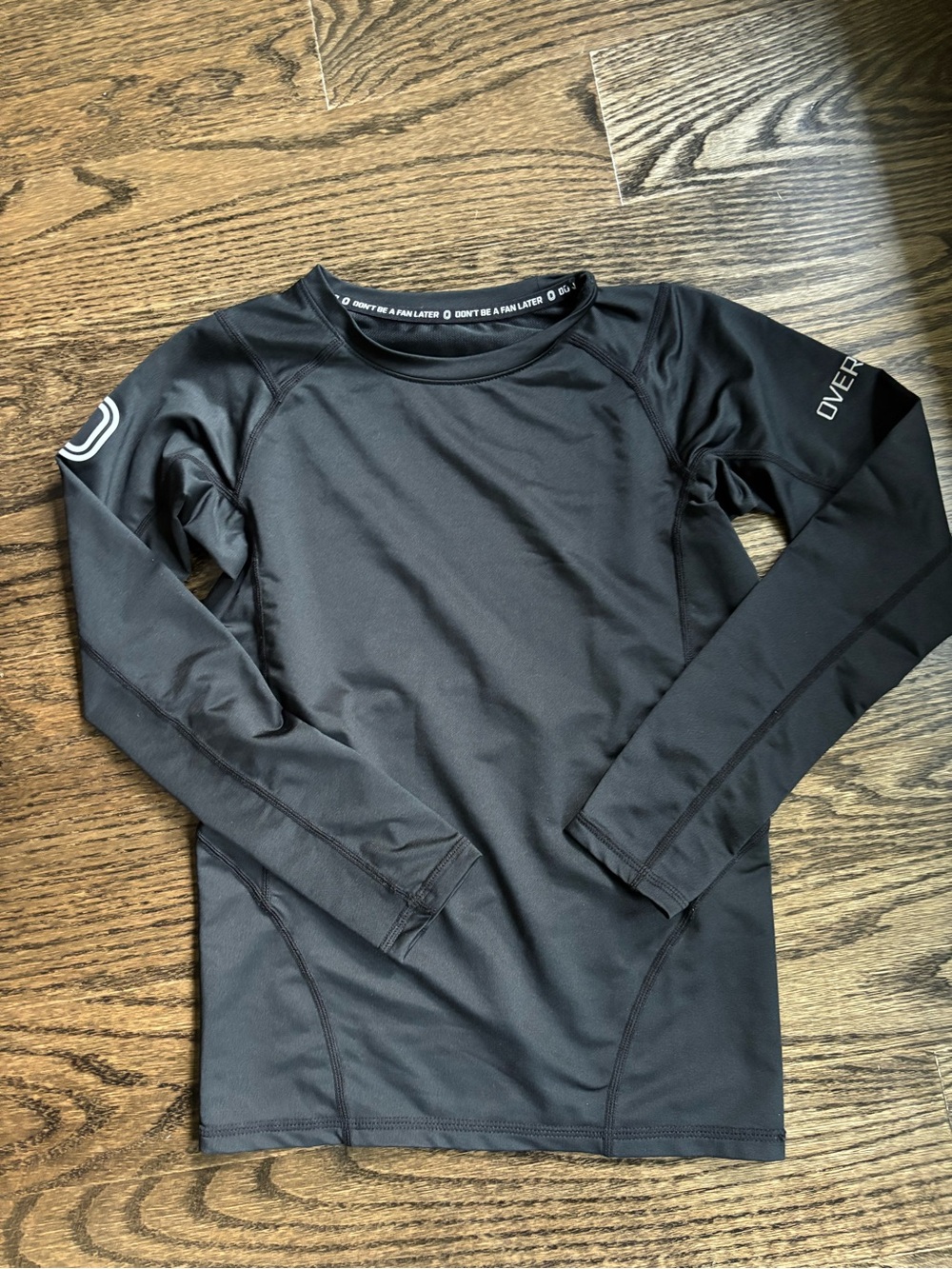 Overtime Kids' Black Long Sleeve Active Tee YM